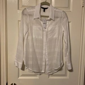 White House Black Market white button up shirt.